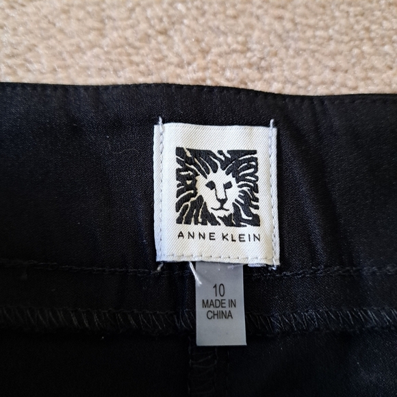 New! Anne Klein Wide Leg Pants Culottes Black Cropped Pants Stretch Size 10 NWT - Picture 4 of 12